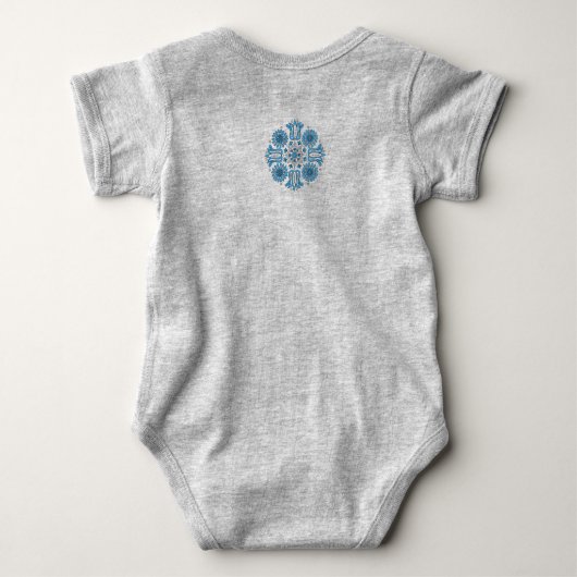 Personalized Baby Boy Bodysuit Folk Tulip (Achterkant)