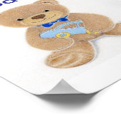 Personalized Baby Boy Name Teddy Bear Nursery  Poster (Hoek)