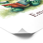 Personalized Baby Dragon Art Print Custom Nursery  Foto Afdruk (Hoek)