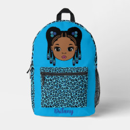Personalized Baby Girl Blue Printed Backpack Bedrukte Rugzak