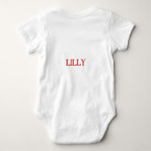 personalized baby Girl Bodysuit with Custom Name (Achterkant)