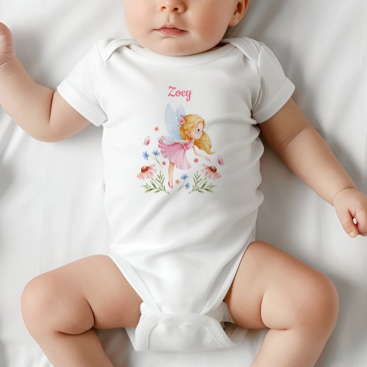 Personalized Baby Girl Fairy Bodysuit