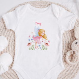 Personalized Baby Girl Fairy Bodysuit