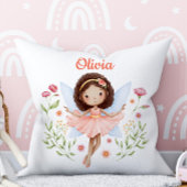 Personalized Baby Girl Pillow With A Fairy Print Kussen