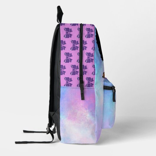 Personalized Baby Girl Purple Bedrukte Rugzak (Links)