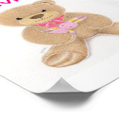 Personalized Baby Girl Teddy Bear Nursey Poster (Hoek)