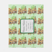 Personalized Baby Leopard Jungle Fleece Blanket (Voorkant)