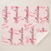 Personalized Baby Name Blanket – Custom Gift Sherpa Deken (Voorkant (horizontaal))