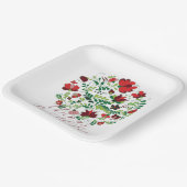 Personalized Baby Name Floral Party Plates Papieren Bordje (Gebogen)