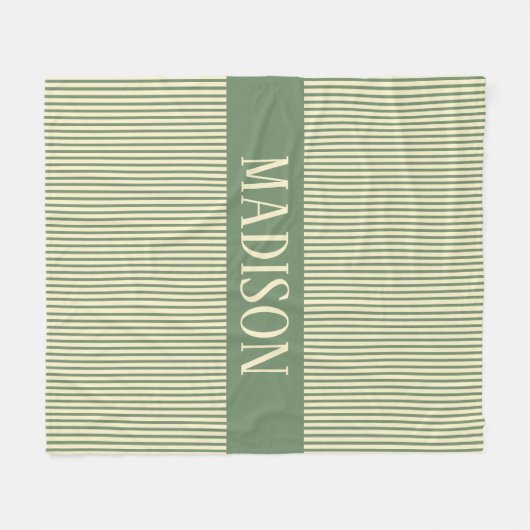 Personalized Baby Name Sage Blanket Gift for Kids Fleece Deken (Voorkant (Horizontaal))