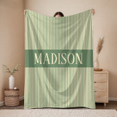 Personalized Baby Name Sage Blanket Gift for Kids Fleece Deken