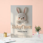 Personalized Baby Name Wall Art – Cute Animal Nurs Acryl Bord (Huwelijk)