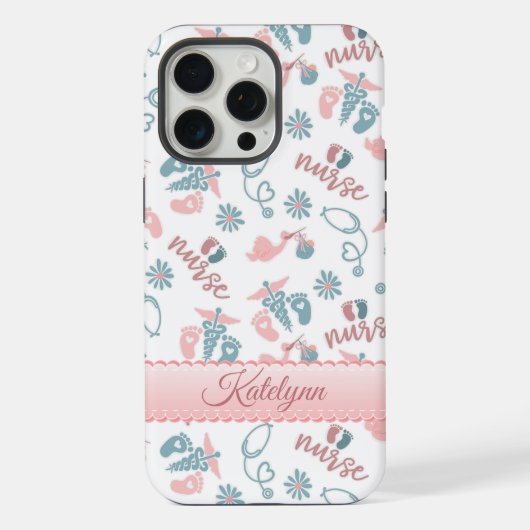 Personalized Baby Nurse Phone Case iPhone Hoesje (Achterkant)
