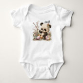 Personalized Baby Panda Easter Illustration  Romper (Voorkant)
