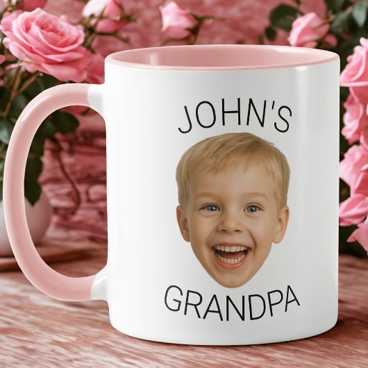 Personalized Baby Photo Grandpa Mug Mok