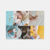 Personalized Baby Photo & Name Fleece Blanket Deken (Voorkant (Horizontaal))