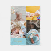 Personalized Baby Photo & Name Fleece Blanket Deken (Voorkant)