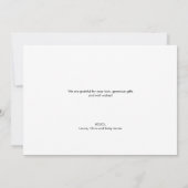 Personalized Baby Photo Shower Gratitude Modern  Bedankkaart (Achterkant)