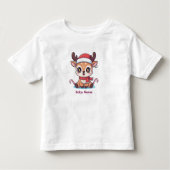 Personalized Baby Reindeer First Christmas T-Shirt (Voorkant)