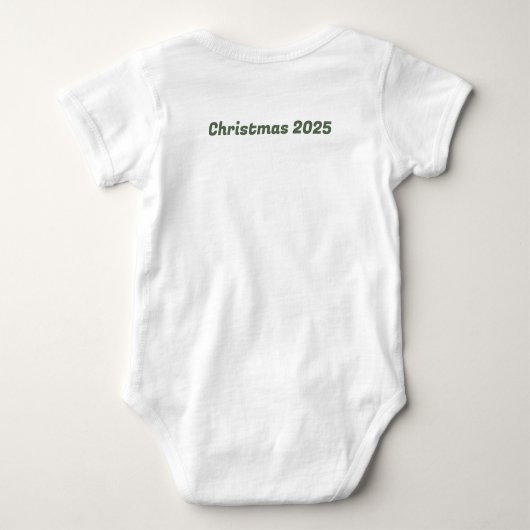 Personalized “Baby’s First Christmas” Highland Cow Romper (Achterkant)