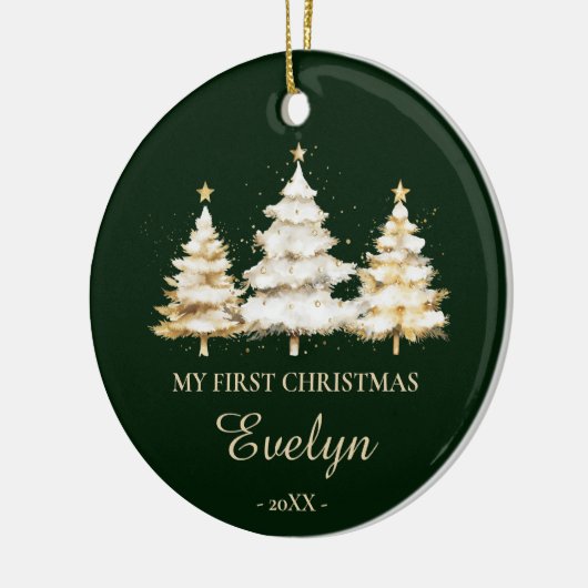 Personalized Baby’s First Christmas Keramisch Ornament (Links)