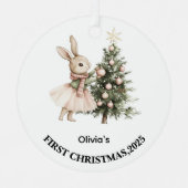Personalized Baby’s First Christmas Ornament 2025 (Voorkant)