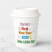 Personalized Baby’s First New Year – Cute Design Papieren Bekers (Voorkant)