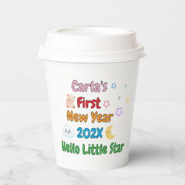 Personalized Baby’s First New Year – Cute Design Papieren Bekers