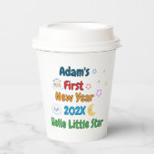 Personalized Baby’s First New Year – Cute Design Papieren Bekers (Voorkant)