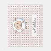 Personalized Baby Sheep Fleece Deken (Voorkant)