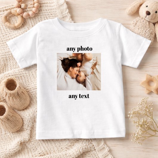 Personalized Baby Shirt Custom Photo & Text Gift