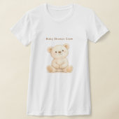 Personalized Baby Shower Boho Bear T-shirt (Laagn)