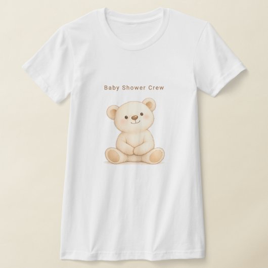 Personalized Baby Shower Boho Bear T-shirt (Laagn)