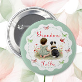 Personalized Baby Shower | Grandma To Be Ronde Button 5,7 Cm