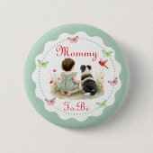 Personalized Baby Shower | Mom To Be Ronde Button 5,7 Cm (Voorkant)