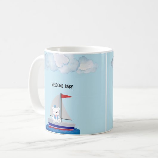 Personalized Baby Shower Mug Koffiemok (Voorkant links)