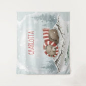 Personalized Baby Wall Art, Sleeping Bear Nursery Wandkleed (Voorkant)