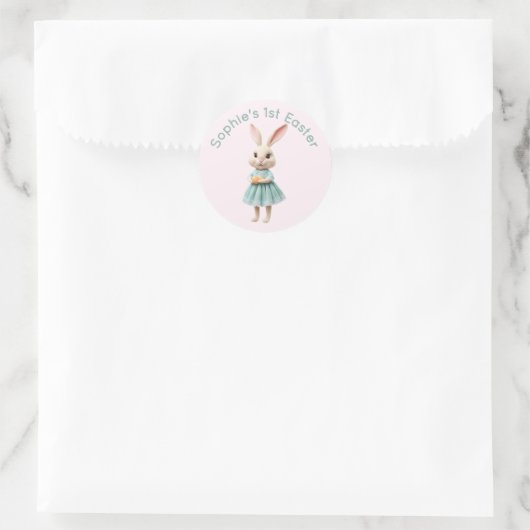 Personalized Baby's First Easter Sticker - Cute 3D (Tas)