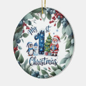 Personalized Baby's First Holiday Keepsake Keramisch Ornament (Links)