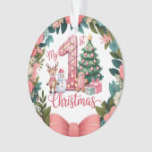 Personalized Baby's First Holiday Keepsake Ornament (voorkant)