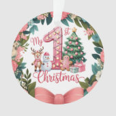 Personalized Baby's First Holiday Keepsake Ornament (voorkant)