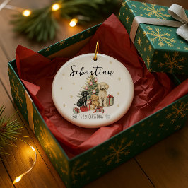 Personalized Baby's Photo, Name and Text Keramisch Ornament