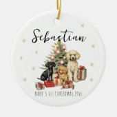 Personalized Baby's Photo, Name and Text Keramisch Ornament (Voorkant)