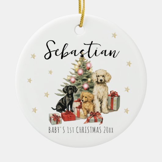 Personalized Baby's Photo, Name and Text Keramisch Ornament (Voorkant)