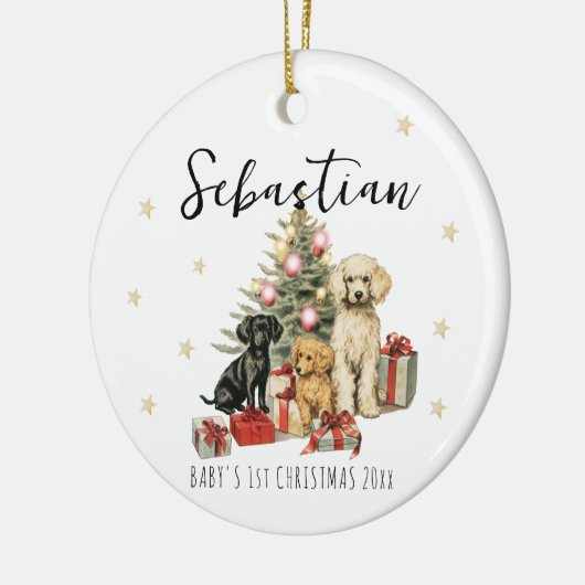 Personalized Baby's Photo, Name and Text Keramisch Ornament (Links)