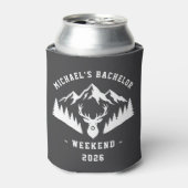 Personalized Bachelor Weekend Mountain Blikjeskoeler (Blikje Voorkant)