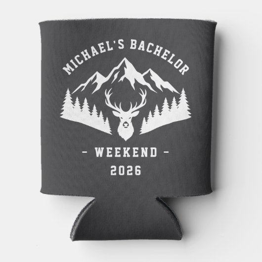 Personalized Bachelor Weekend Mountain Blikjeskoeler (Voorkant)
