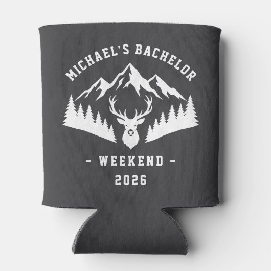 Personalized Bachelor Weekend Mountain Blikjeskoeler (Achterkant)