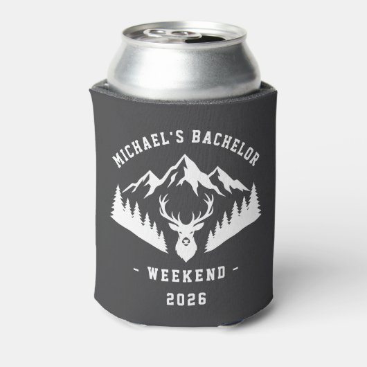 Personalized Bachelor Weekend Mountain Blikjeskoeler (Blikje Achterkant)