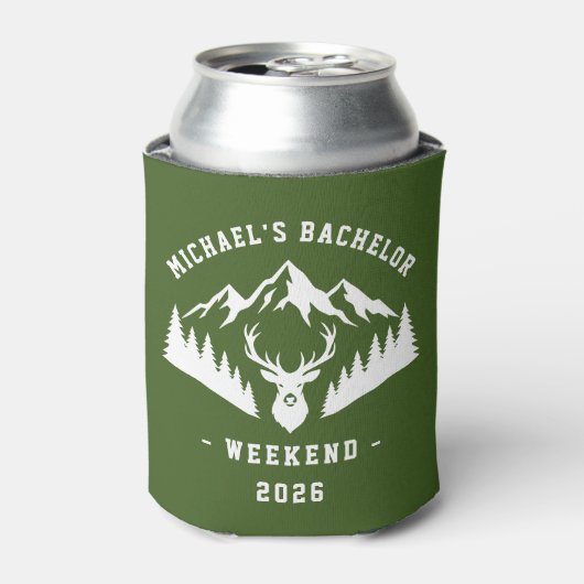 Personalized Bachelor Weekend Mountain Blikjeskoeler (Blikje Voorkant)